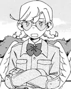 a mangacap of ena crossing her arms